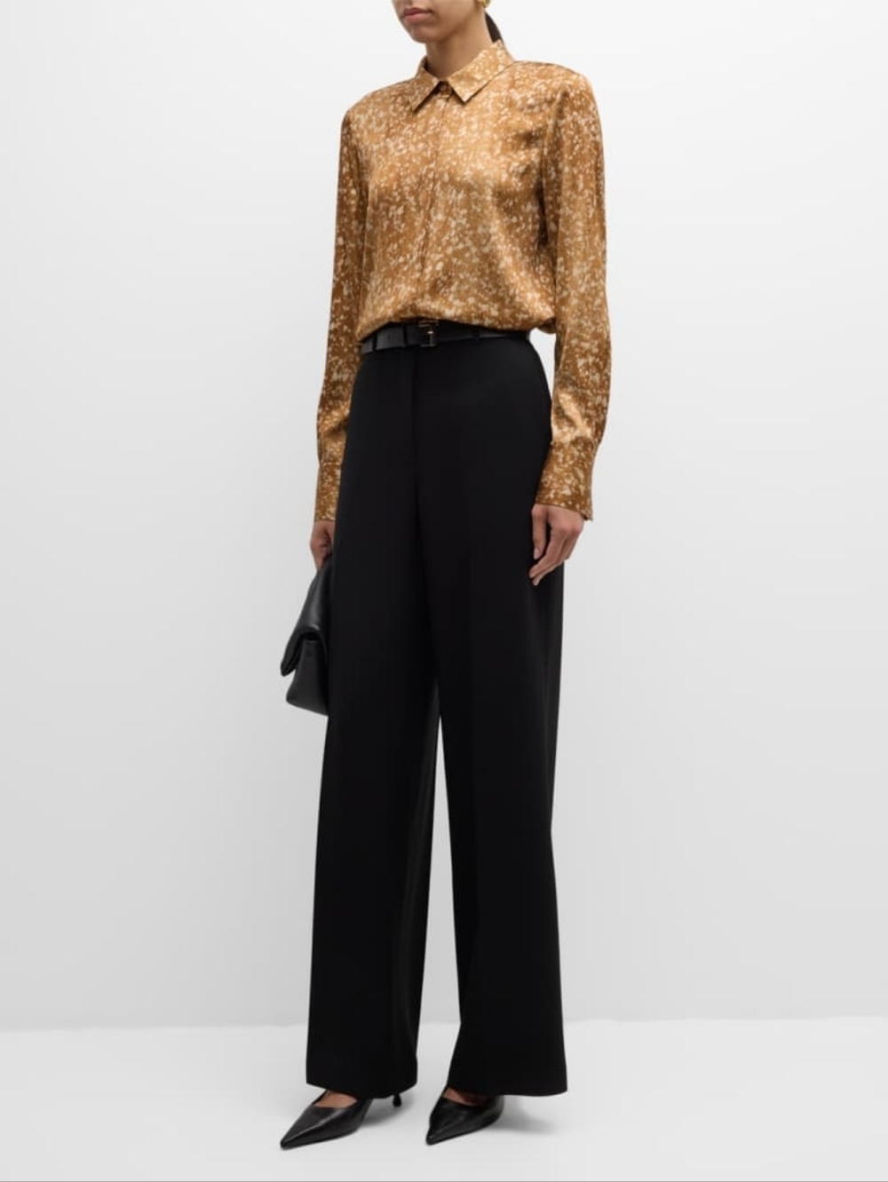 Lafayette 148 Wide Leg Black Trouser Pants 16 - Picture 2 of 9